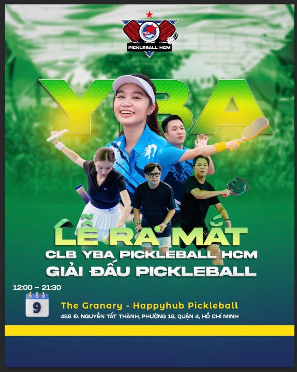 Poster câu lạc bộ pickleball