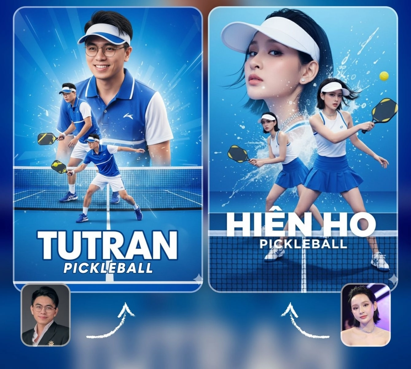Ảnh poster pickleball do AI tạo