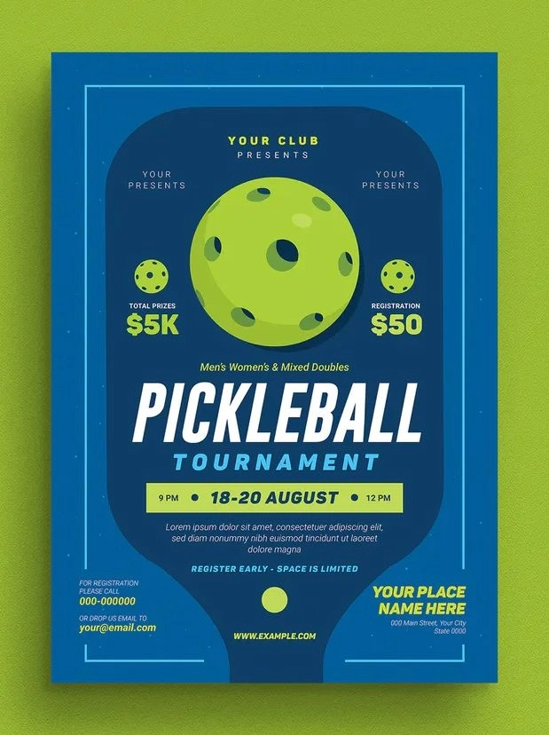 Poster công bố giải đấu pickleball