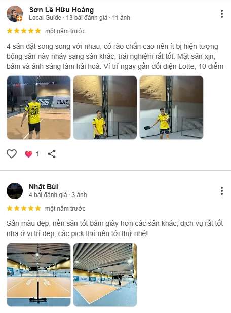 Đánh giá của người chơi tại sân Ruby Pickleball Bà Rịa - Vũng Tàu