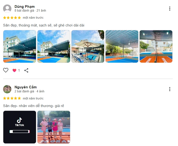 Đánh giá của người chơi tại sân 26 Gram Pickleball