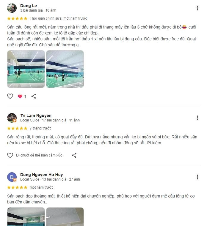 Đánh giá chất lượng sân cầu lông c30 hoà bình