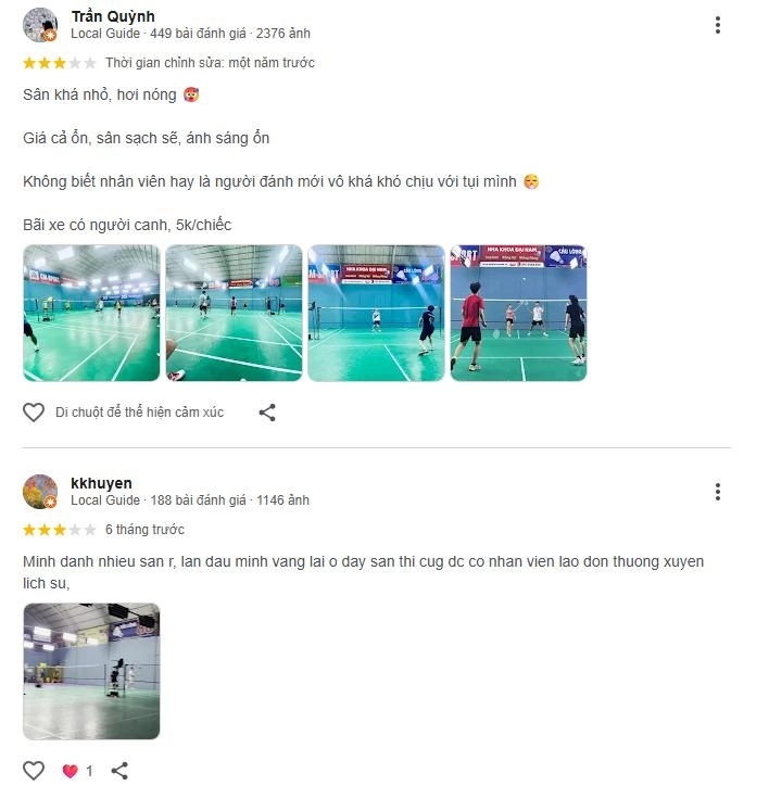 Đánh giá chất lượng sân cầu lông CM Sport từ trải nghiệm người chơi
