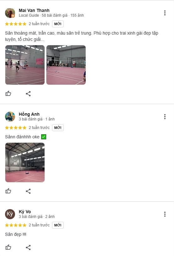 đánh giá sân cầu lông D-Ruby Badminton
