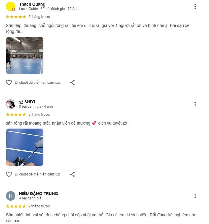Phản hồi chất lượng sân cầu lông Genz từ người chơi
