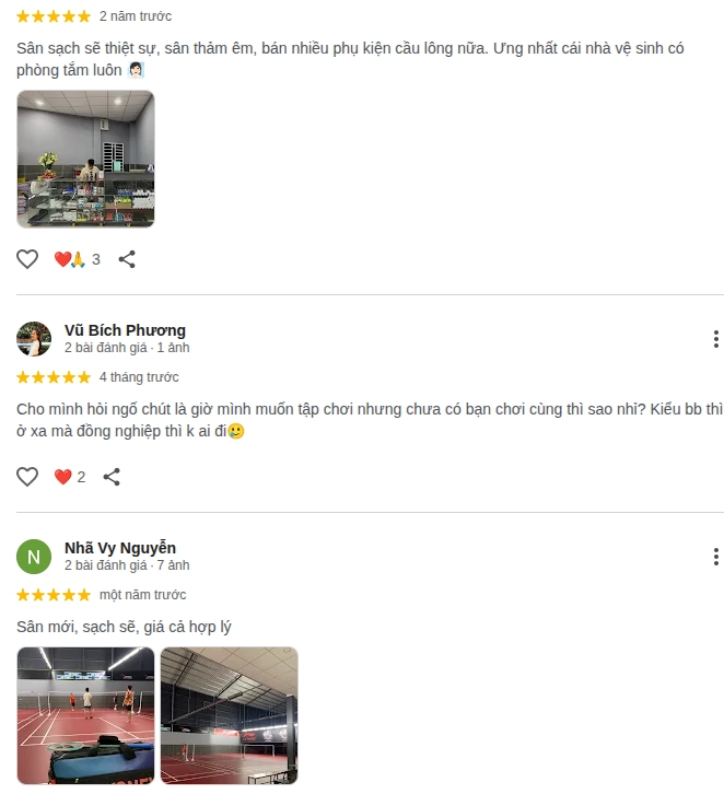 Phản hồi chất lượng sân cầu lông Lộc Phát từ trải nghiệm người chơi