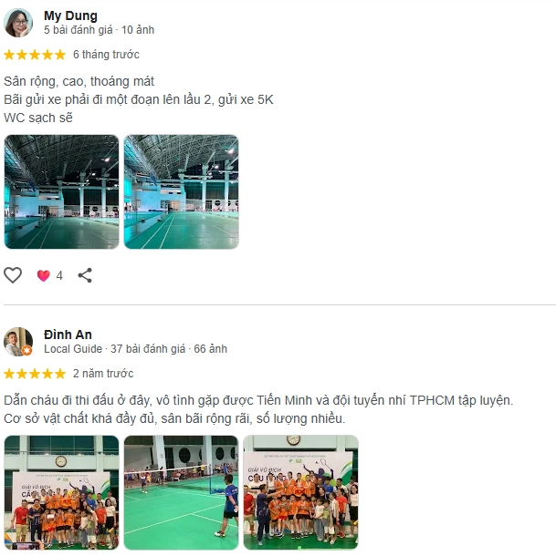 Đánh giá của các lông thủ khi trải nghiệm sân cầu lông Phú Thọ