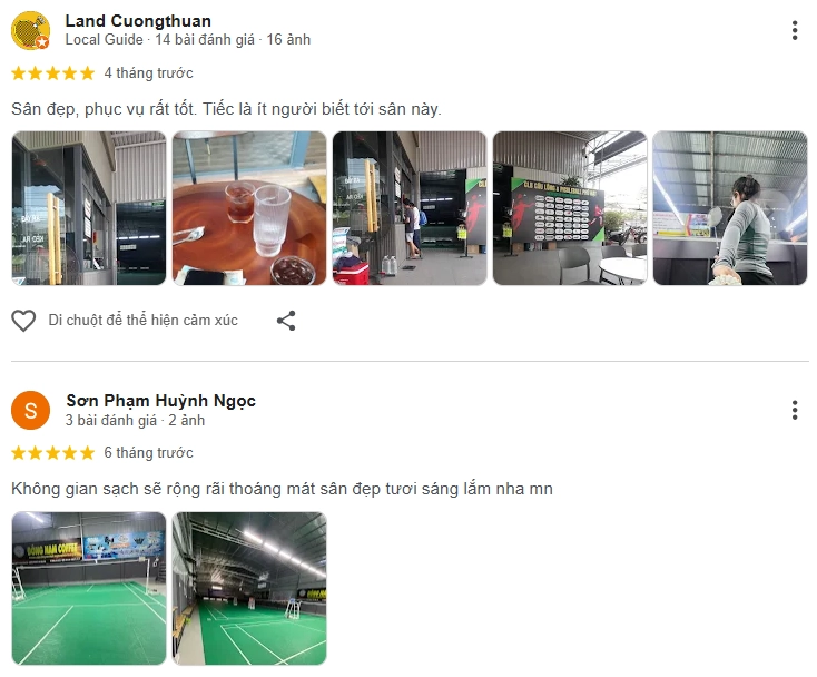 Đánh giá của người chơi tại sân cầu lông & Pickleball Phú Đạt Bình Dương 3