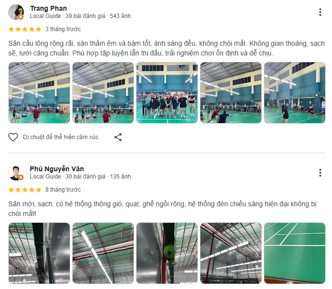 Đánh giá của người chơi tại sân cầu lông & pickleball Thủ Thiêm BPC