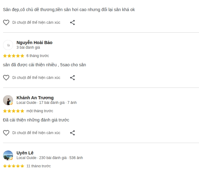 Phản hồi chất lượng sân cầu lông pixihub quận 7
