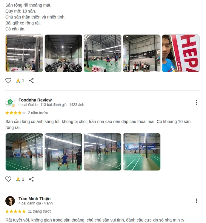 Đánh giá về chất lượng cầu lông quang vinh