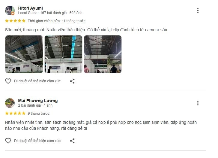 Đánh giá chất lượng sân cầu lông Sunshine từ trải nghiệm người chơi