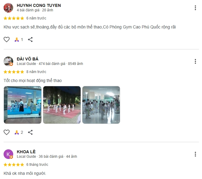 Đánh giá của người chơi tại sân Cầu Lông Tây Thạnh