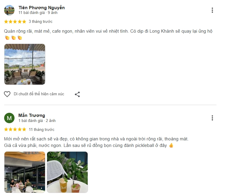 Đánh giá của người chơi tại sân Divine Pickleball