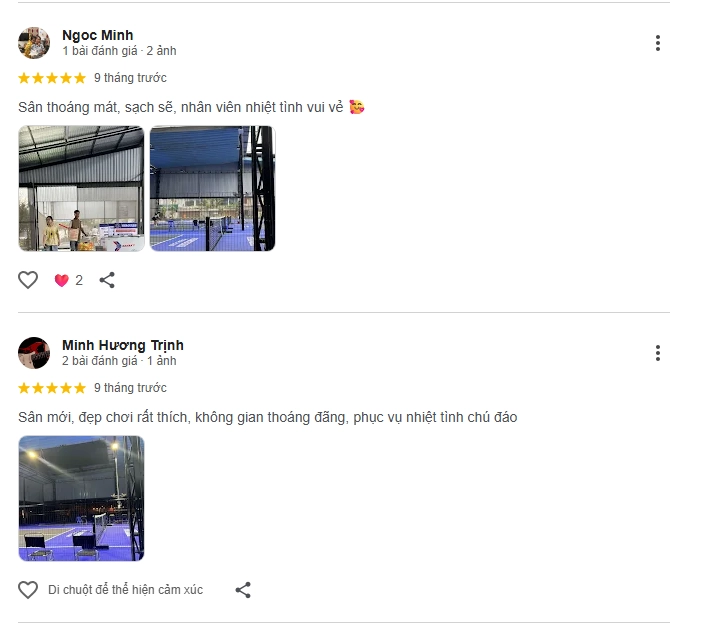 Phản hồi tích cực từ người chơi trải nghiệm sân Hercules Pickleball Club Hà Nội