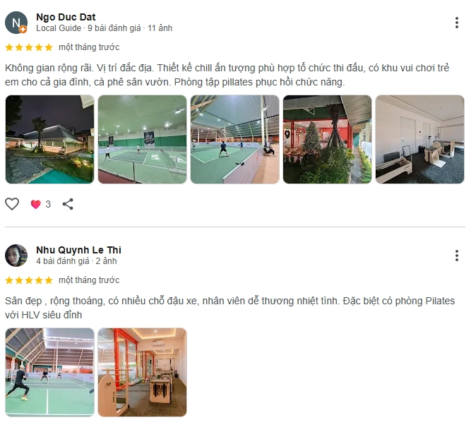 Đánh giá của người chơi tại sân Papi Pickleball