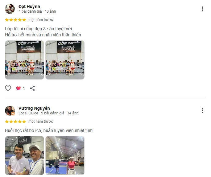 Những bài đánh giá về 002 Pickleball Club 1