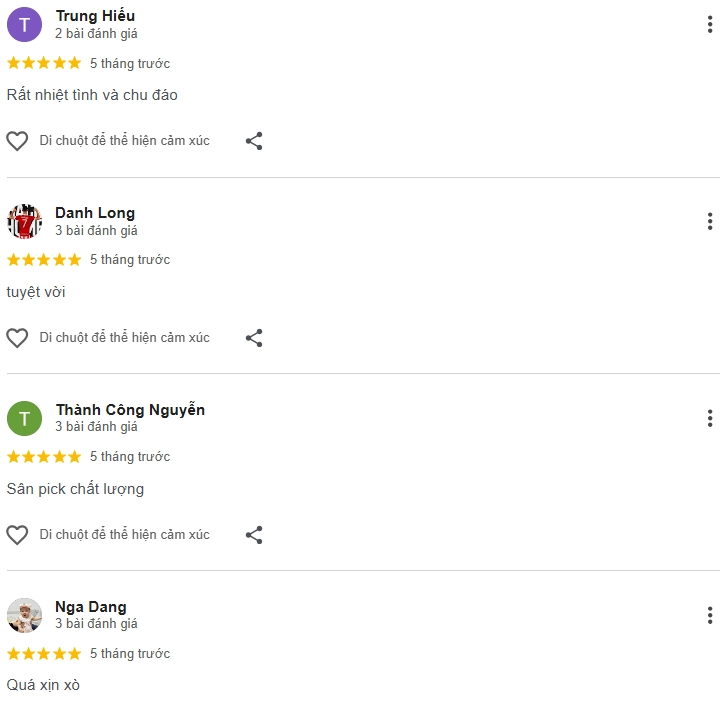 Đánh giá của người chơi tại sân Pickleball 19/5