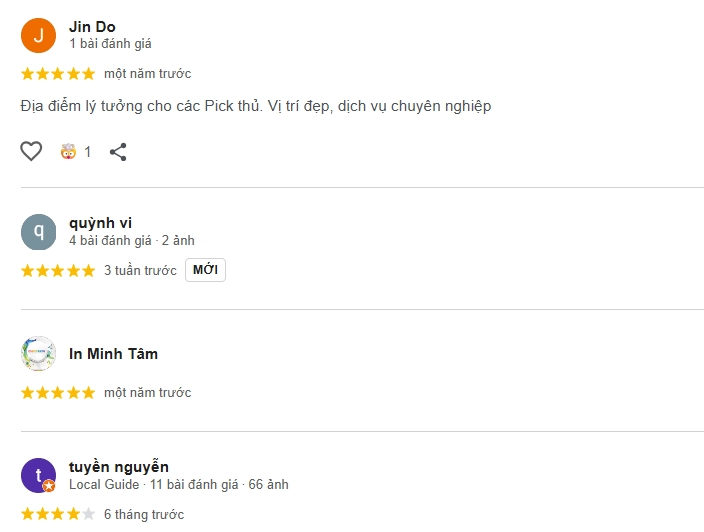 Đánh giá của người chơi tại sân Pickleball 266 Vĩnh Hưng