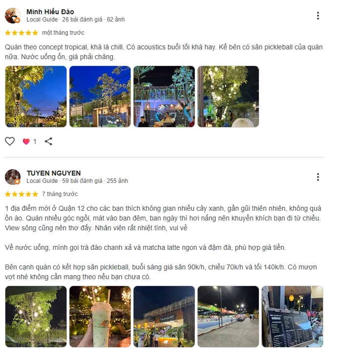 Đánh giá của người chơi tại sân Pickleball ALP 3