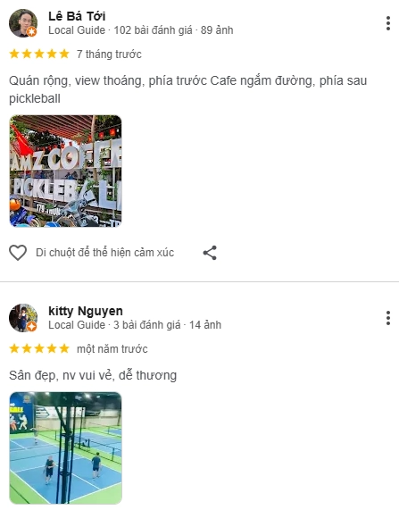 Đánh giá của người chơi tại sân Pickleball AMZ Vũng Tàu