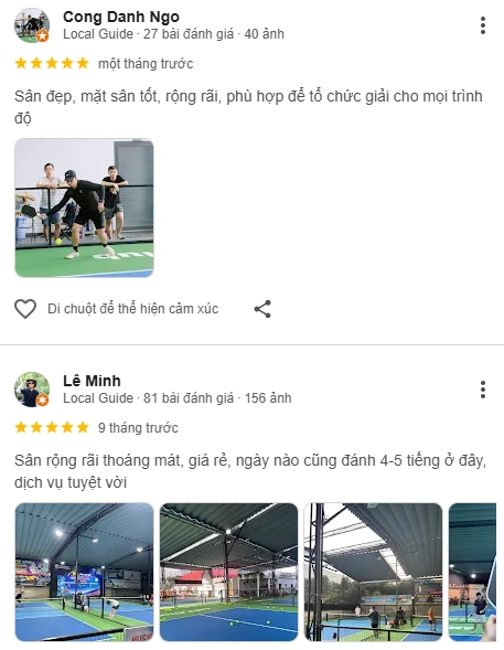 Đánh giá của người chơi tại sân Pickleball AMZ Vũng Tàu
