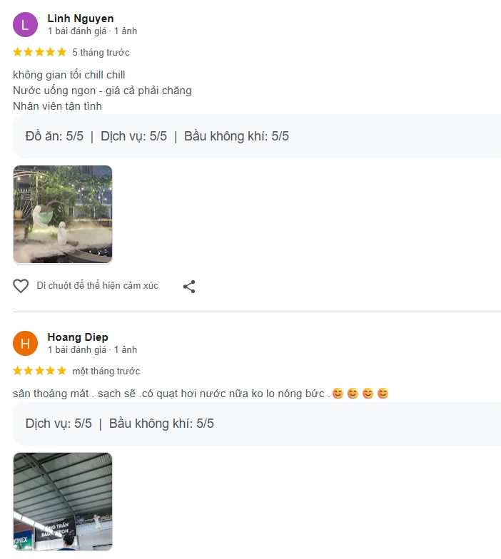 Đánh giá của người chơi tại sân Pickleball Ánh Hồng