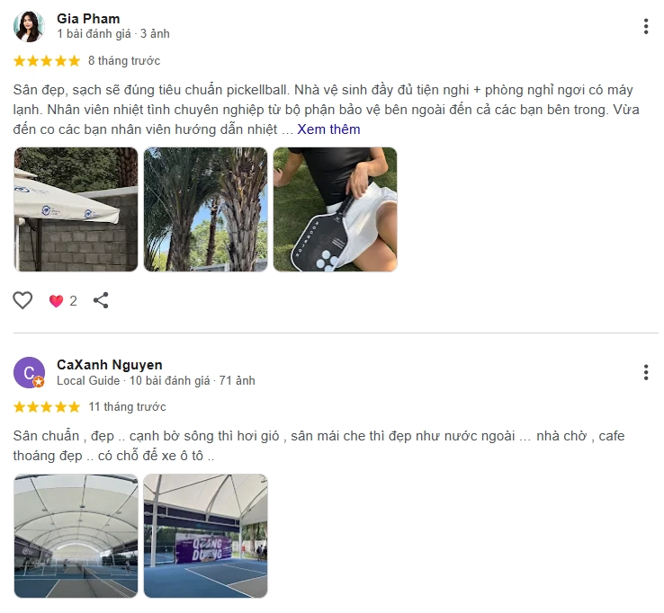 Đánh giá của người chơi tại sân Pickleball AP Sports Club