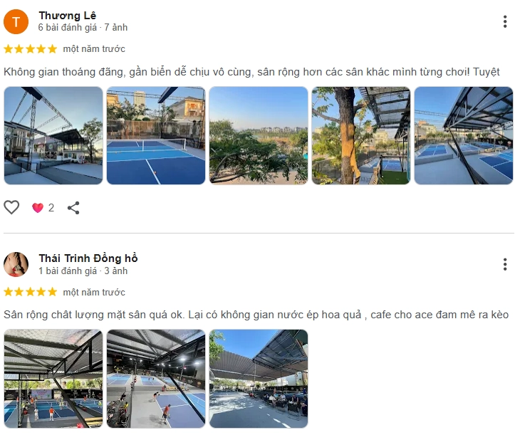 Đánh giá của người chơi tại sân Pickleball Bãi Cháy