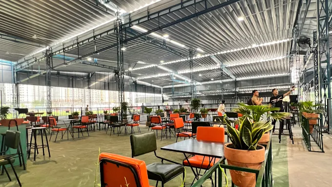 Khu coffee phòng máy lạnh  tại banger pickleball