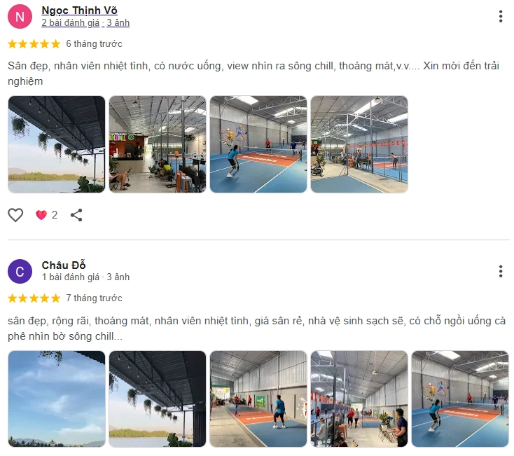 Đánh giá của người chơi tại sân Pickleball Banuri