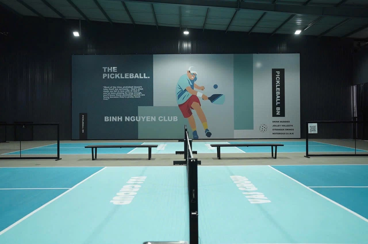 Cụm sân đạt chuẩn quốc tế tại sân pickleball bình nguyên hà tĩnh