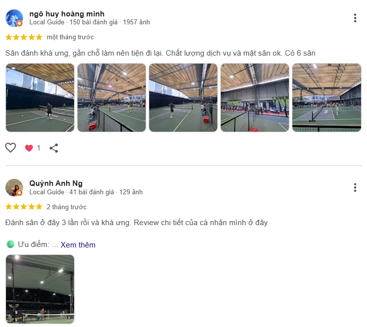 Đánh giá của người chơi tại sân Pickleball ChubbyBall