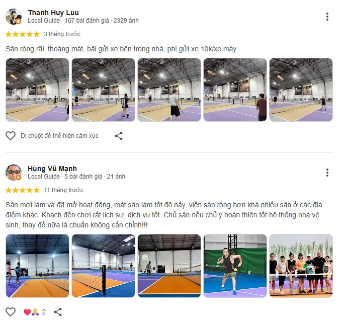 Đánh giá của người chơi tại D'Luckly Pickleball Hồ Chí Minh 3