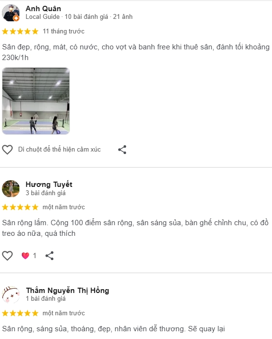 Đánh giá của người chơi tại sân Pickleball Dalat 1500