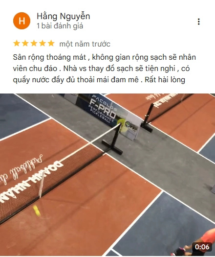 Đánh giá của người chơi tại sân Pickleball Doanh Nhân Trẻ Tuyên Quang