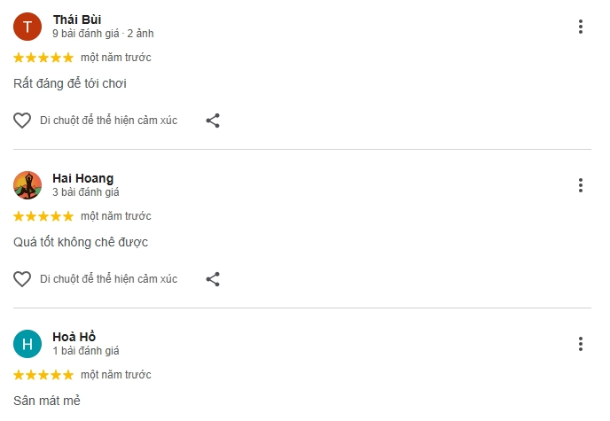 Đánh giá của người chơi tại sân Pickleball Đông Sài Gòn 1