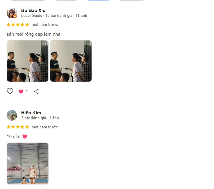 Đánh giá của người chơi tại sân Pickleball DS7