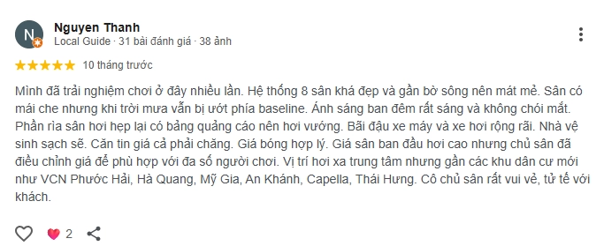 Đánh giá của người chơi tại DSD Pickleball Nha Trang 2