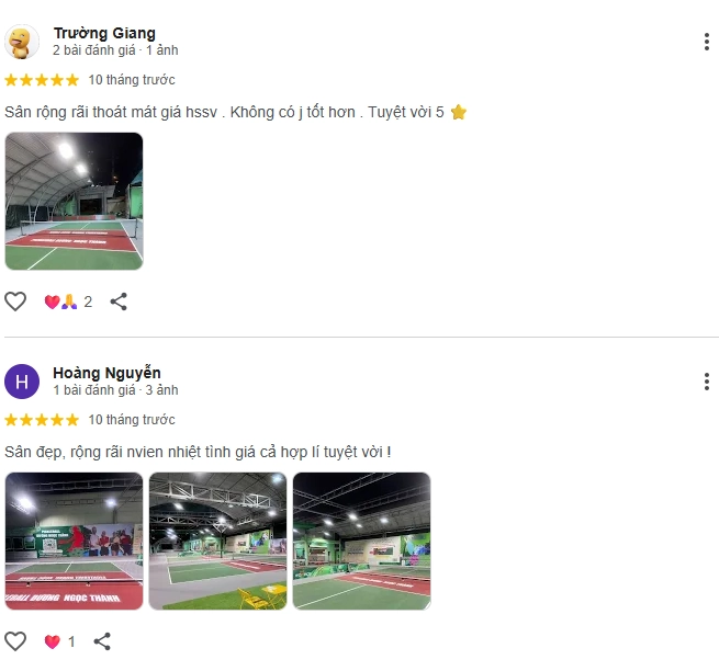 Bài đánh giá về Pickleball Dương Ngọc Thành 1