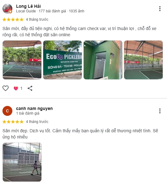 Đánh giá của người chơi tại sân Ohlala Pickleball 3