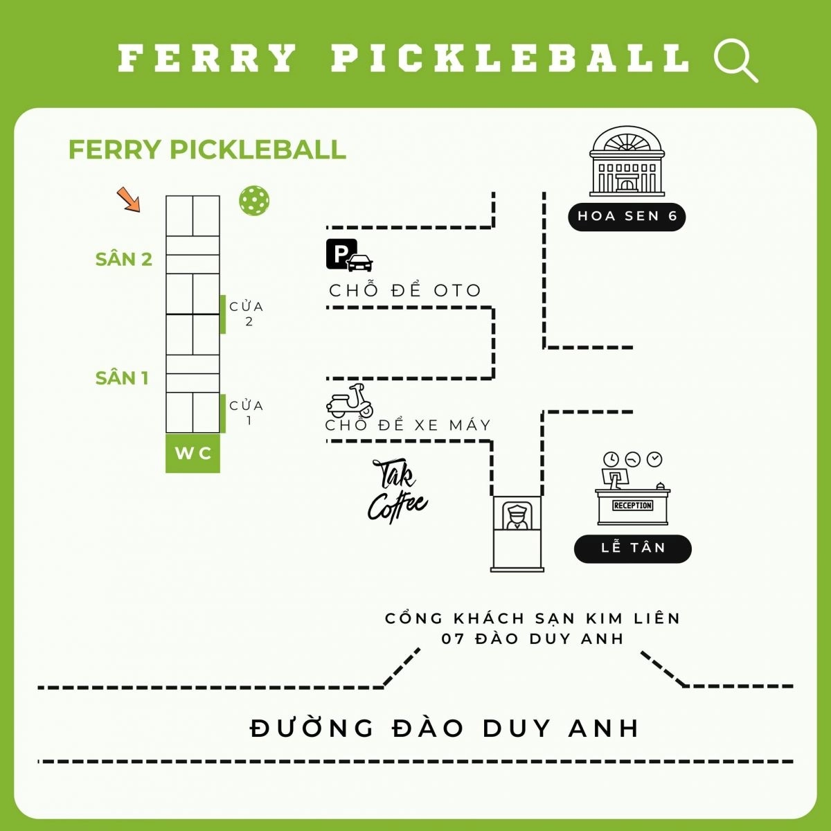 Giới thiệu sân Pickleball Ferry