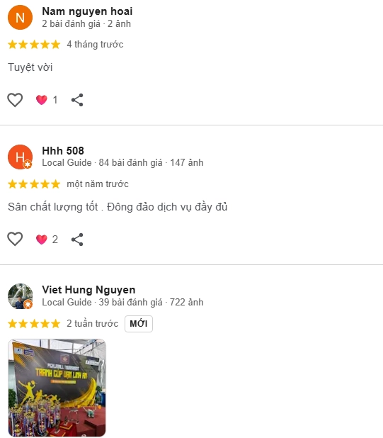 Đánh giá của người chơi tại sân Pickleball Gia Lâm