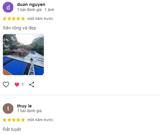 Đánh giá của người chơi tại sân Pickleball Hà Giang