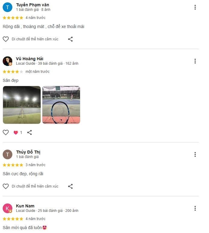 Những phản hồi của người chơi tại sân Pickleball Hà Trì Hà Đông