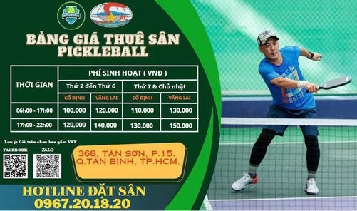 Giá thuê sân Pickleball Hàng Không Phía Nam