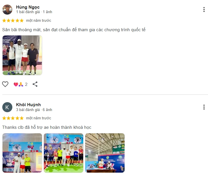 Đánh giá của người chơi tại sân Pickleball Hàng Không Phía Nam