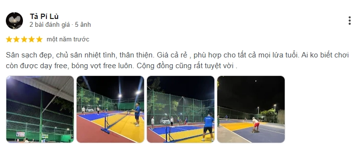  Đánh giá của người chơi tại sân Pickleball Hoa Giấy