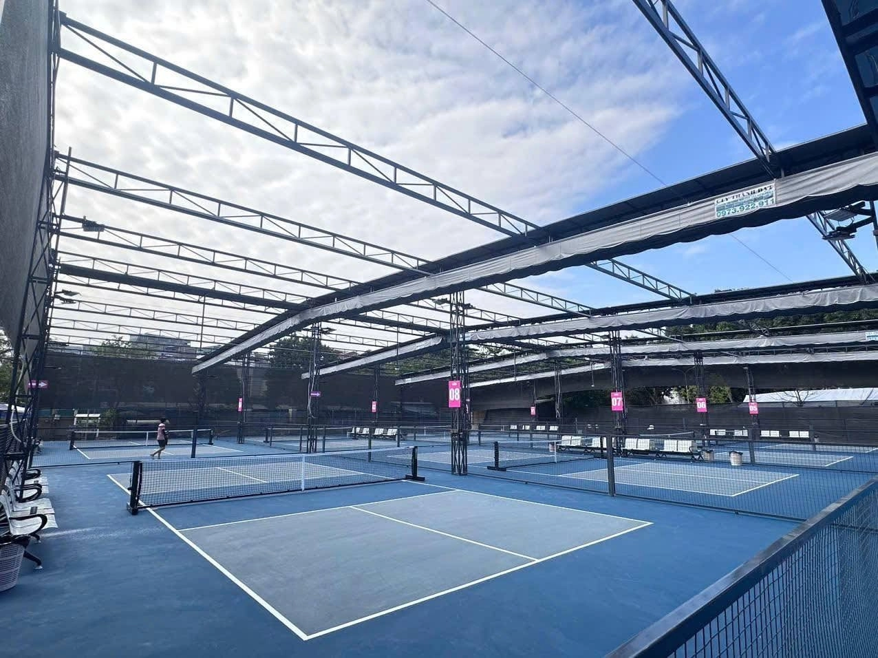 Không gian sân pickleball Huỳnh Thúc Kháng