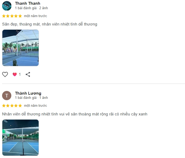 Đánh giá của người chơi tại sân Pickleball Khải Quân